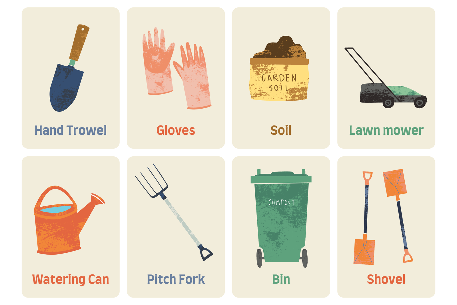 Gardening Tools with names